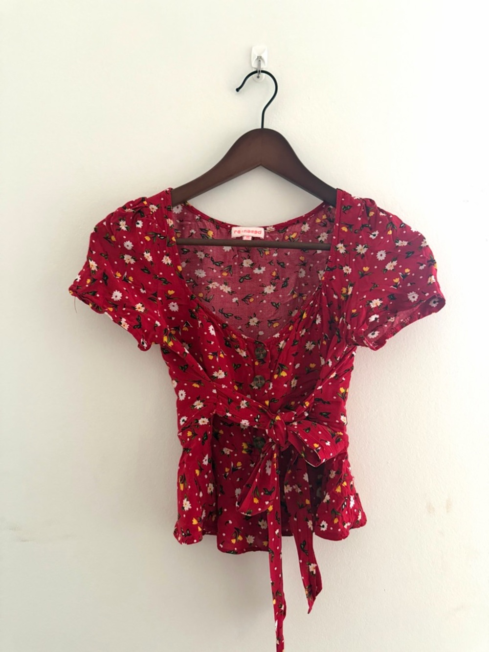 Red Floral Top